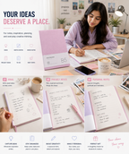 B5 Aesthetic Notebook – Soft Lavender Blue or Pink Journal for Study, Work, Planning, Personal Notes & Gifting