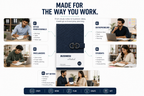 Modern A5 Business Notebook – Stylish Textured Journal with Secure Clasp for Meetings, Ideas, Planning & Daily Work