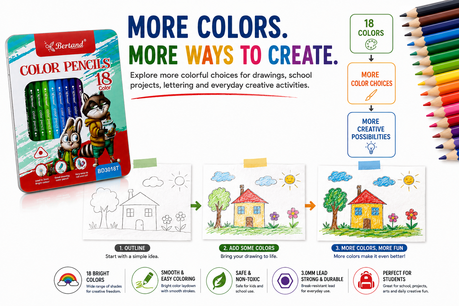 Bertand colour pencile 18