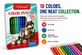 Bertand 18-Piece Colour Pencil Set – Vibrant Shades for Smooth Colouring, Drawing, Sketching, School Projects & Creative Artwork