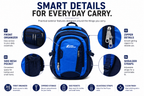 Camel mountain Smart Organizer Backpack – Laptop Compartment, Phone Pocket & Easy-Access Storage for School, Work & Daily Use