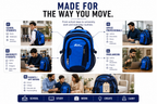 Camel mountain Smart Organizer Backpack – Laptop Compartment, Phone Pocket & Easy-Access Storage for School, Work & Daily Use