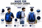 Camel mountain Smart Organizer Backpack – Laptop Compartment, Phone Pocket & Easy-Access Storage for School, Work & Daily Use