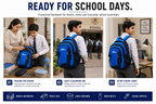 Camel mountain Smart Organizer Backpack – Laptop Compartment, Phone Pocket & Easy-Access Storage for School, Work & Daily Use