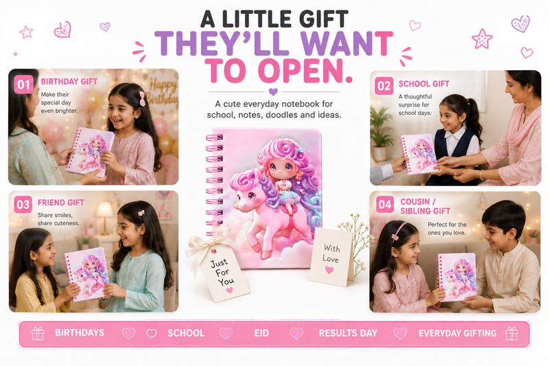 Adorable Unicorn Spiral Notebook – Fun Kids Journal for School, Drawing, Doodling, Notes & Creative Ideas