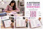 Elegant Floral Notebook for Journaling – Beautiful Pink Flower Journal for Notes, Ideas, Planning & Daily Writing