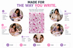 Elegant Floral Notebook for Journaling – Beautiful Pink Flower Journal for Notes, Ideas, Planning & Daily Writing