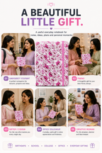 Elegant Floral Notebook for Journaling – Beautiful Pink Flower Journal for Notes, Ideas, Planning & Daily Writing
