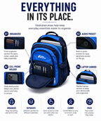 Camel mountain Smart Organizer Backpack – Laptop Compartment, Phone Pocket & Easy-Access Storage for School, Work & Daily Use
