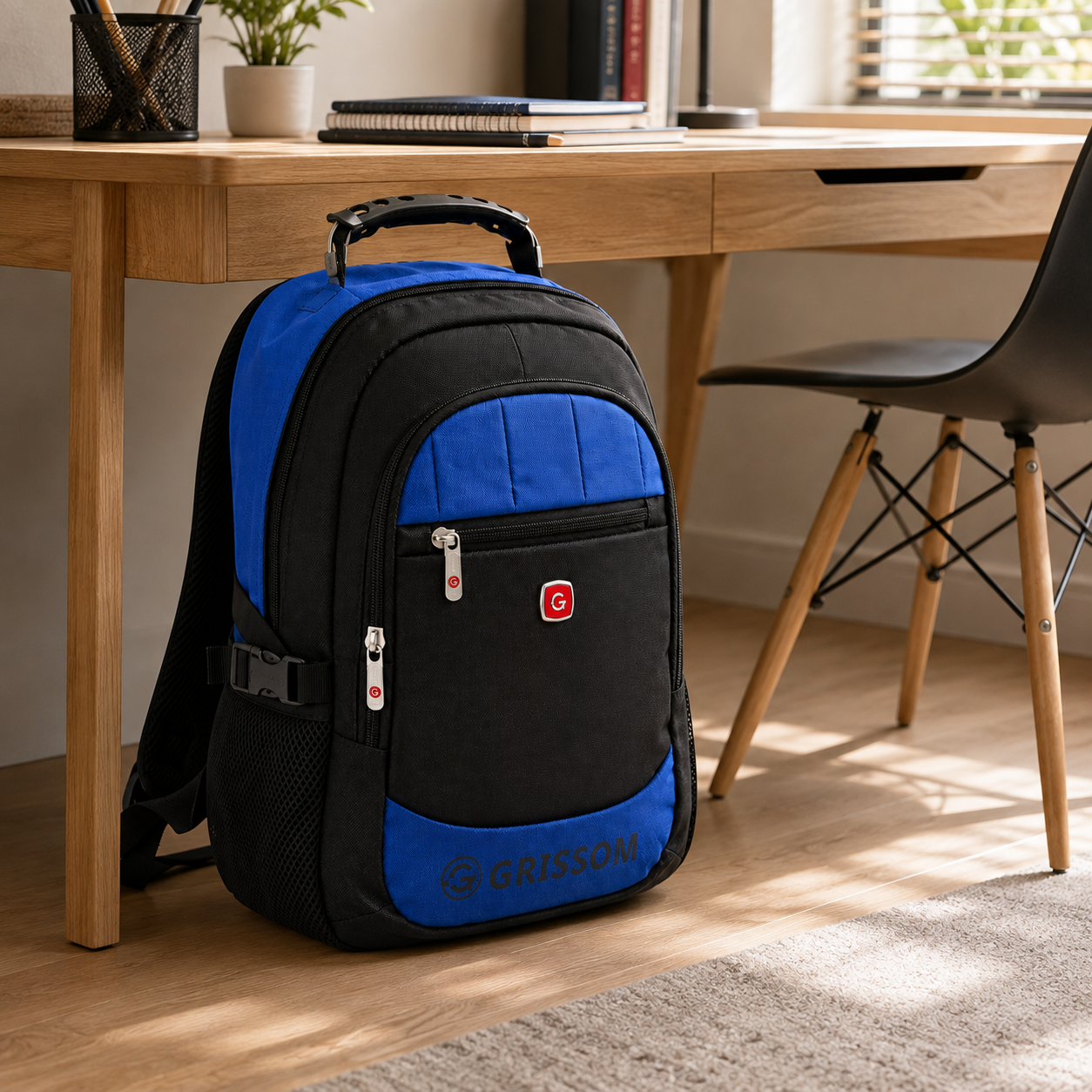 Grissom School & College Backpack – Spacious Organizer Bag for Books, Notebooks, Stationery & Daily Carry