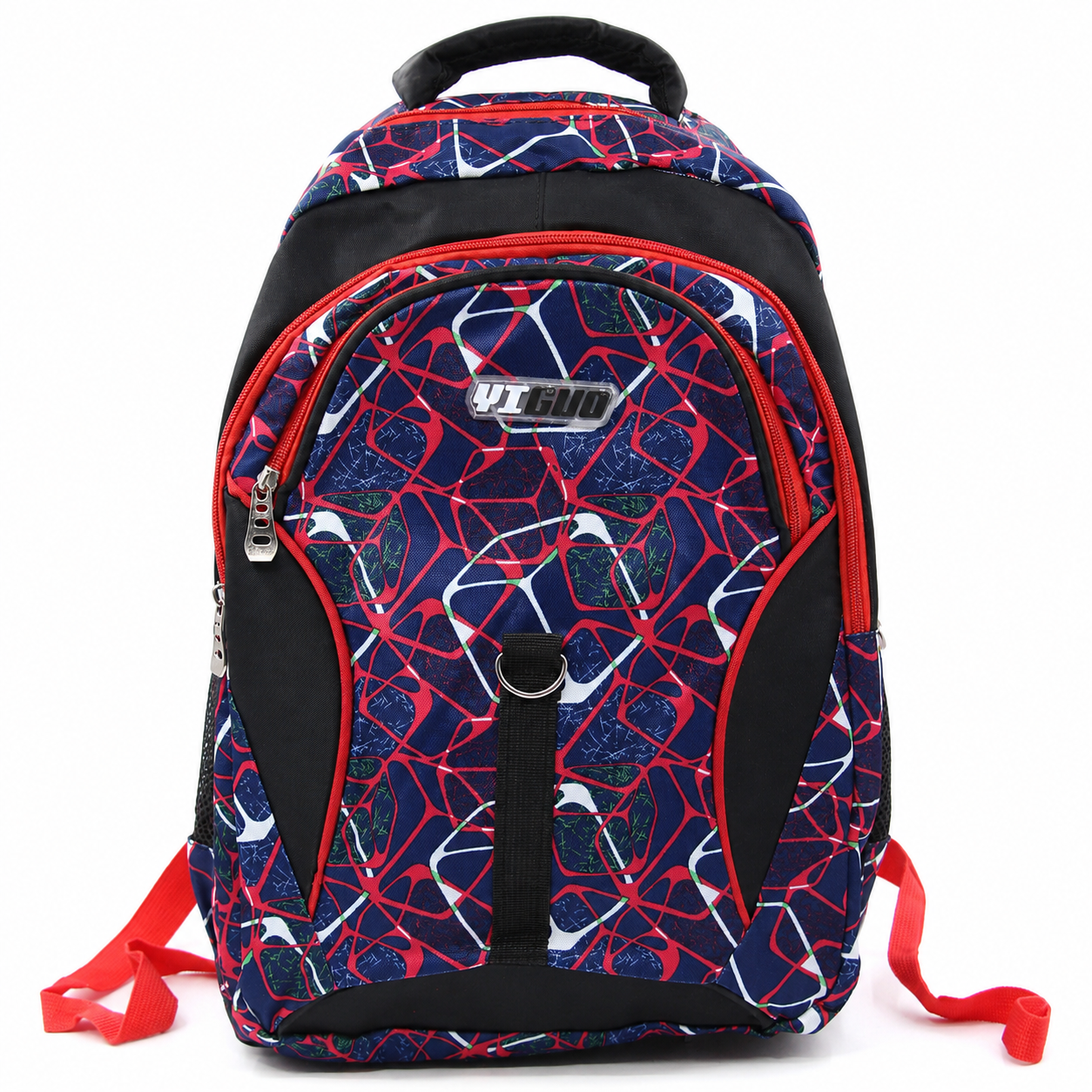 Colorful YIGUO School Backpack – Spacious Multi-Pocket Student Bag for School Books, Stationery & Essentials