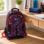 Colorful YIGUO School Backpack – Spacious Multi-Pocket Student Bag for School Books, Stationery & Essentials