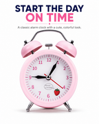Alarm Clock – Classic Bedside Wake-Up Clock with Clear Time Display, Compact Design for Kids, Students, Adults & Everyday Use