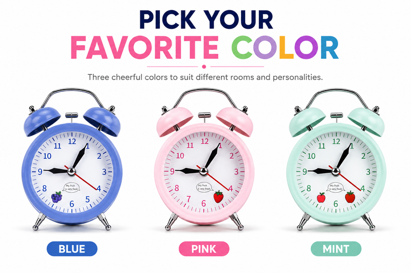 Alarm Clock – Classic Bedside Wake-Up Clock with Clear Time Display, Compact Design for Kids, Students, Adults & Everyday Use