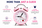 Alarm Clock – Classic Bedside Wake-Up Clock with Clear Time Display, Compact Design for Kids, Students, Adults & Everyday Use