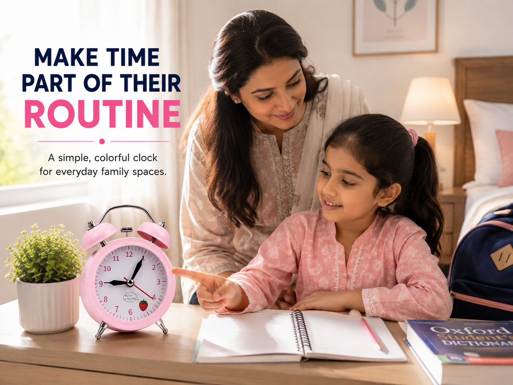 Alarm Clock – Classic Bedside Wake-Up Clock with Clear Time Display, Compact Design for Kids, Students, Adults & Everyday Use