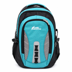 Turquoise & Black Camel Mountain Backpack – Multi-Compartment Student Bag for School, College, Books & Daily Essentials