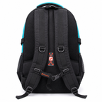 Turquoise & Black Camel Mountain Backpack – Multi-Compartment Student Bag for School, College, Books & Daily Essentials