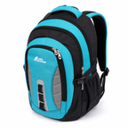 Turquoise & Black Camel Mountain Backpack – Multi-Compartment Student Bag for School, College, Books & Daily Essentials