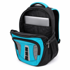 Turquoise & Black Camel Mountain Backpack – Multi-Compartment Student Bag for School, College, Books & Daily Essentials