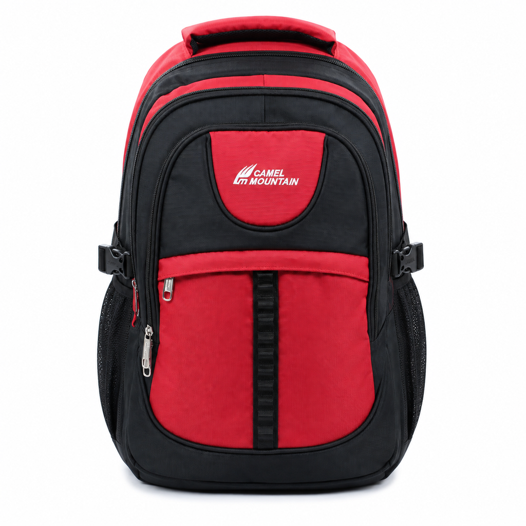 Premium Camel Mountain Student Backpack – Spacious Organizer Bag with Multiple Pockets for School, College & Daily Use