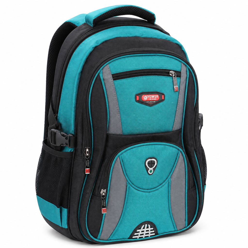 POWER School & College Backpack – Large Multi-Compartment Bag with Multiple Zipper Pockets for Organized Daily Use