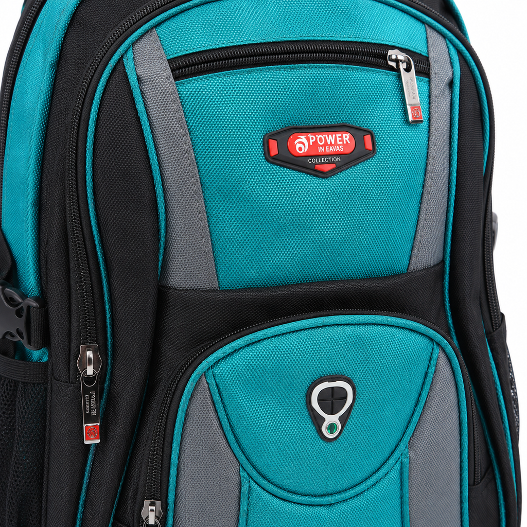 POWER School & College Backpack – Large Multi-Compartment Bag with Multiple Zipper Pockets for Organized Daily Use