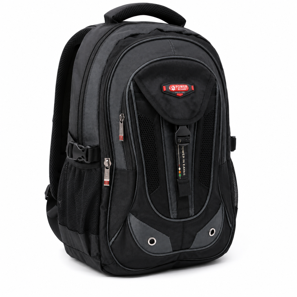 POWER Multi-Compartment School Bag – Spacious Backpack for Students, Books, Stationery & College Essentials