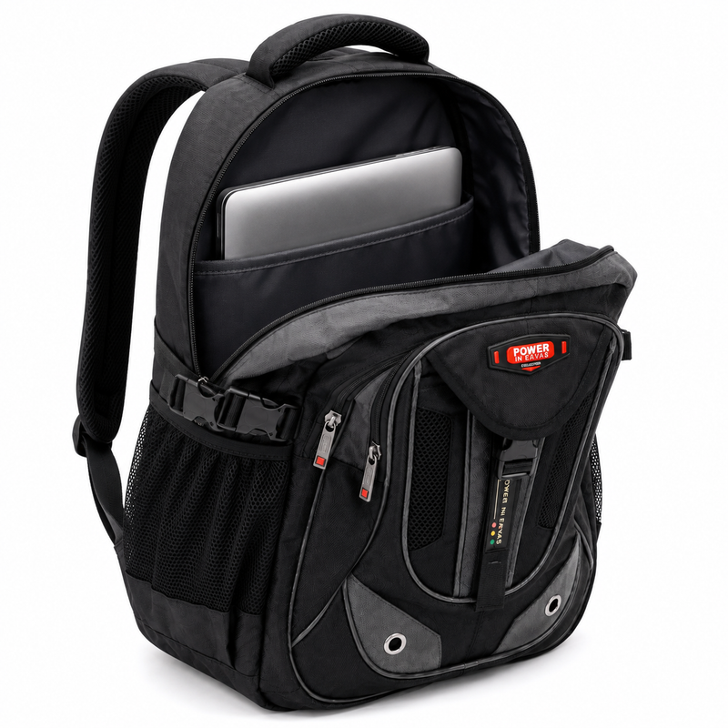 POWER Multi-Compartment School Bag – Spacious Backpack for Students, Books, Stationery & College Essentials