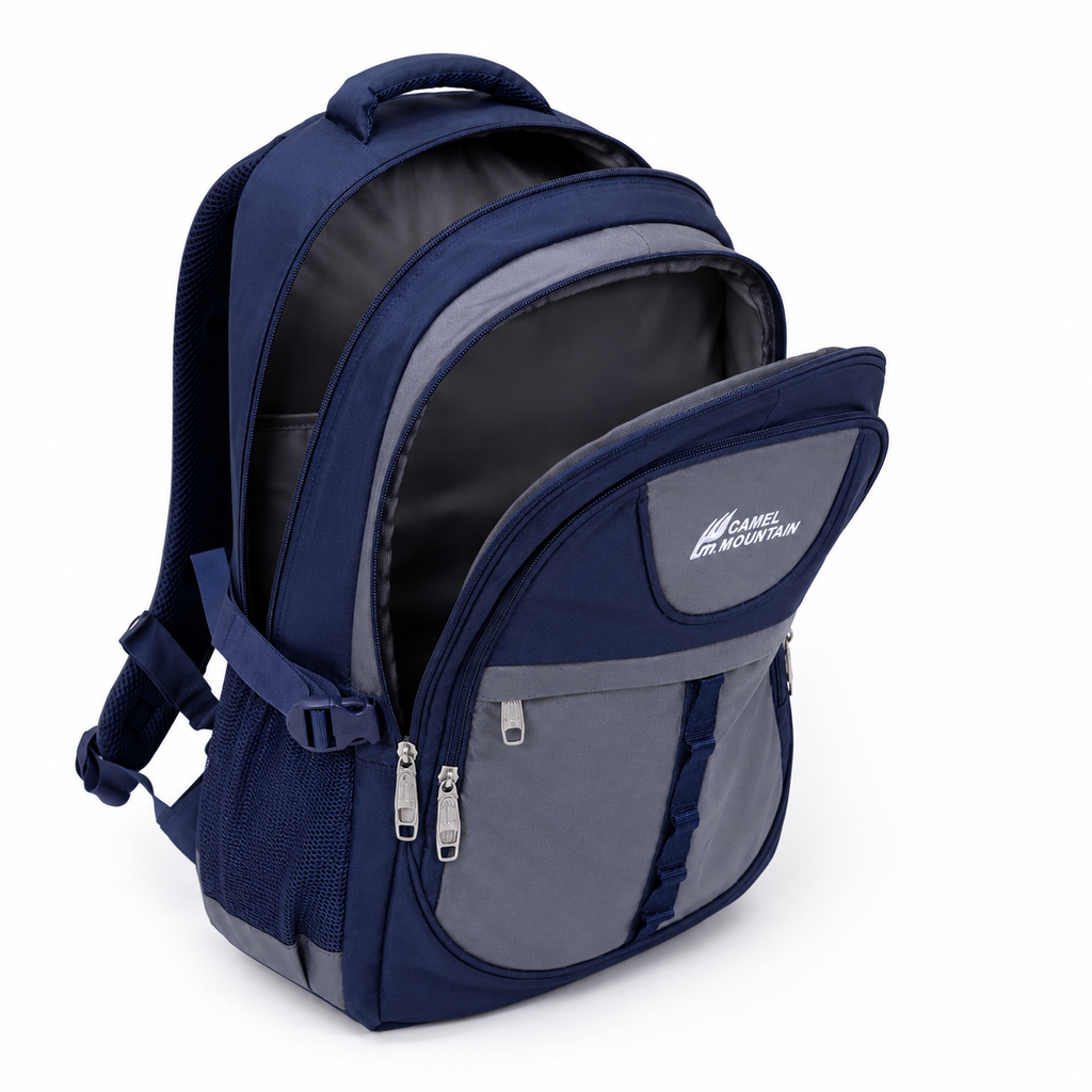 Camel Mountain School Bag – Organized Student Backpack for Books, Supplies, Classes & Daily Travel