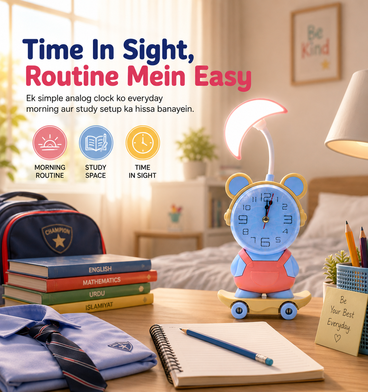 lamp and alarm clock
