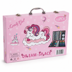 113-Piece Girls Art & Craft Set with Unicorn Carrying Case – Complete Drawing, Coloring & Painting Kit