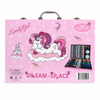 113-Piece Girls Art & Craft Set with Unicorn Carrying Case – Complete Drawing, Coloring & Painting Kit
