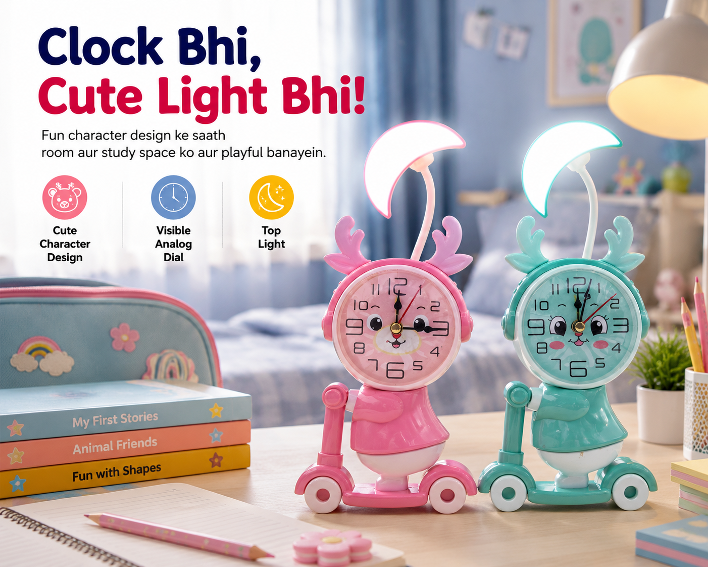 lamp and alarm clock