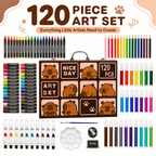 120-Piece Complete Art & Craft Set for Kids – All-in-One Drawing, Coloring & Painting Kit