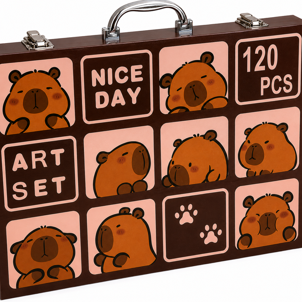 120-Piece Complete Art & Craft Set for Kids – All-in-One Drawing, Coloring & Painting Kit