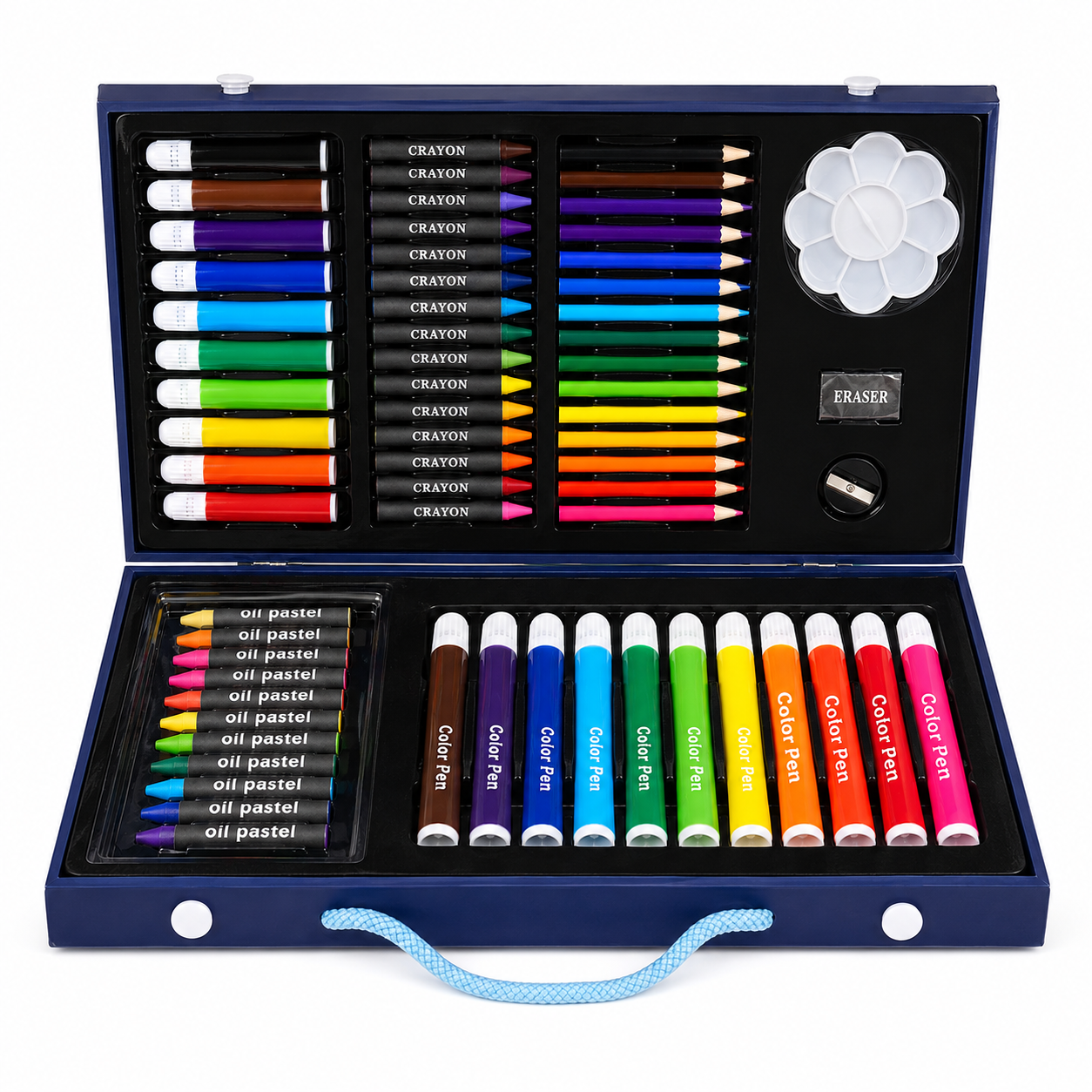 59-Piece Kids Art Set  Space-Themed Creative Drawing & Colouring Kit with Complete Art Supplies, Portable Carrying Case