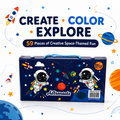 59-Piece Kids Art Set  Space-Themed Creative Drawing & Colouring Kit with Complete Art Supplies, Portable Carrying Case