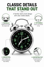 Bedside Alarm Clock – Practical Wake-Up Clock for Bedroom, Study & Daily Routines