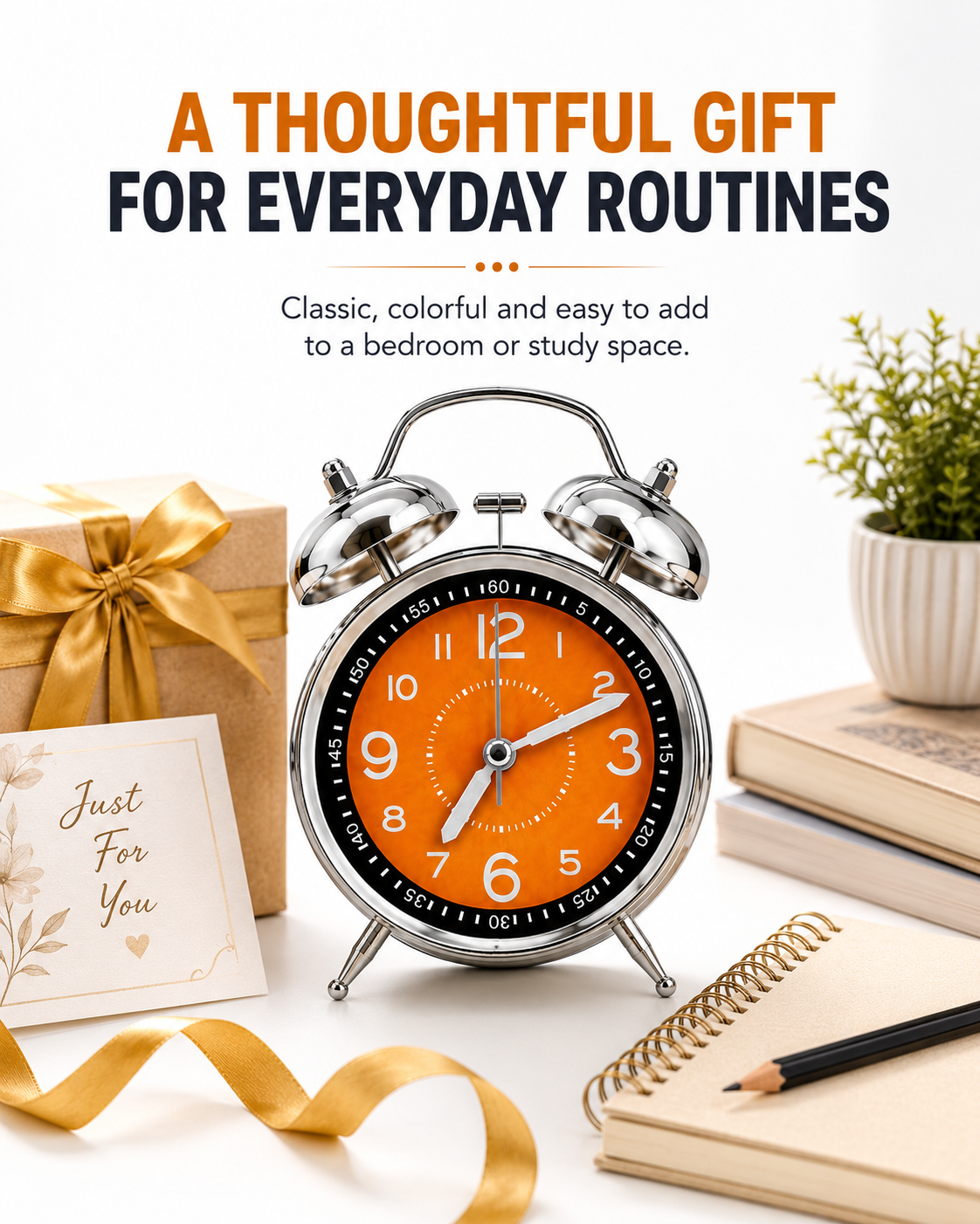 Bedside Alarm Clock – Practical Wake-Up Clock for Bedroom, Study & Daily Routines