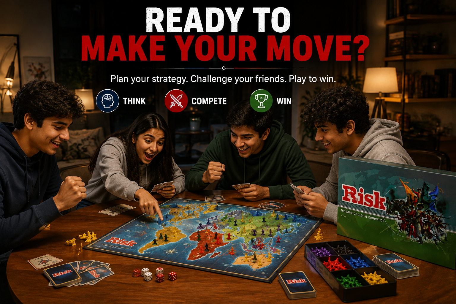 RISK BOARD GAME – Classic Strategy & World Conquest Game for Kids, Teens & Adults | Multiplayer Family Game Night
