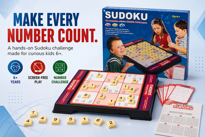 SUDOKU BOARD GAME FOR KIDS 6+ – Hands-On Number Puzzle