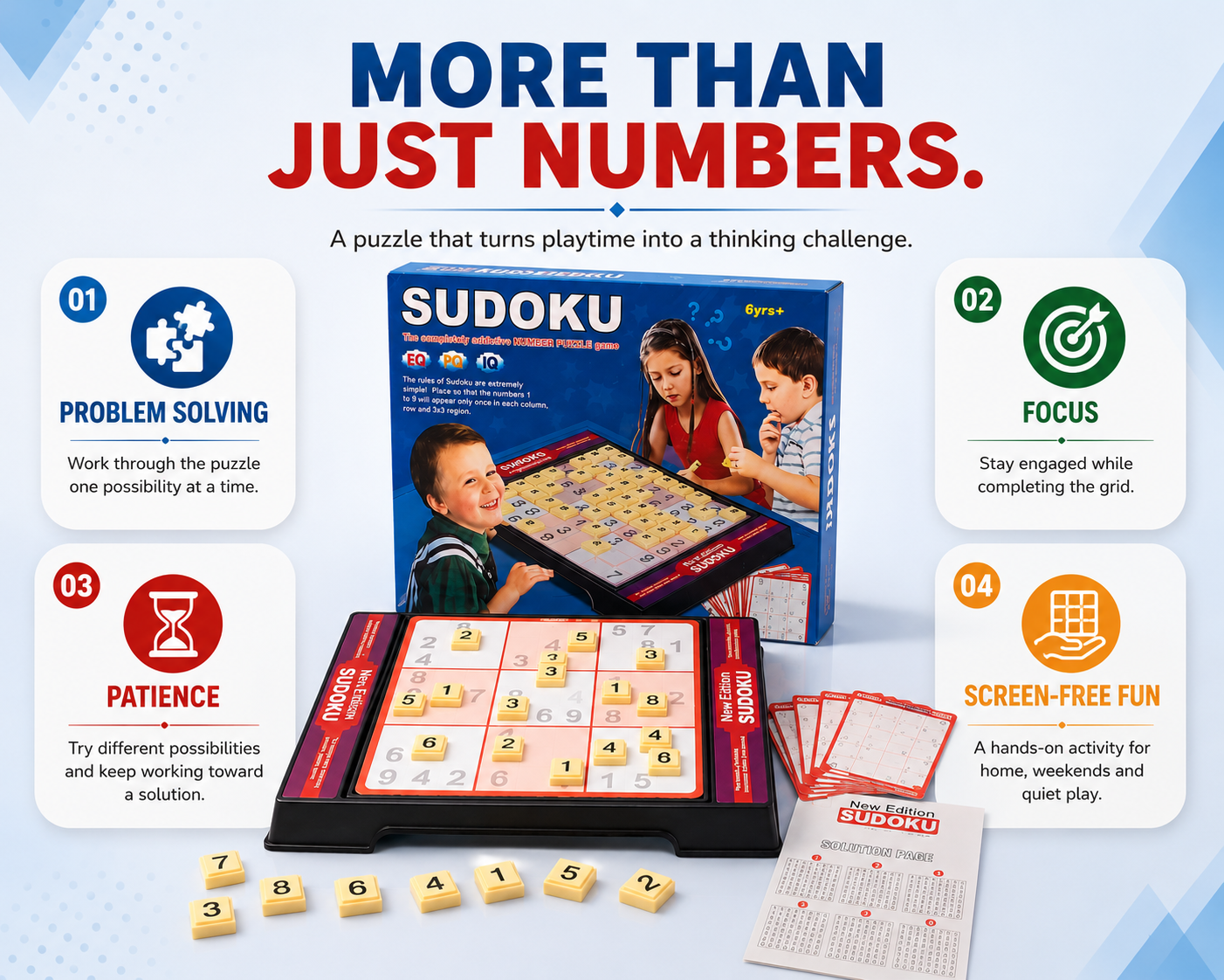 SUDOKU BOARD GAME FOR KIDS 6+ – Hands-On Number Puzzle