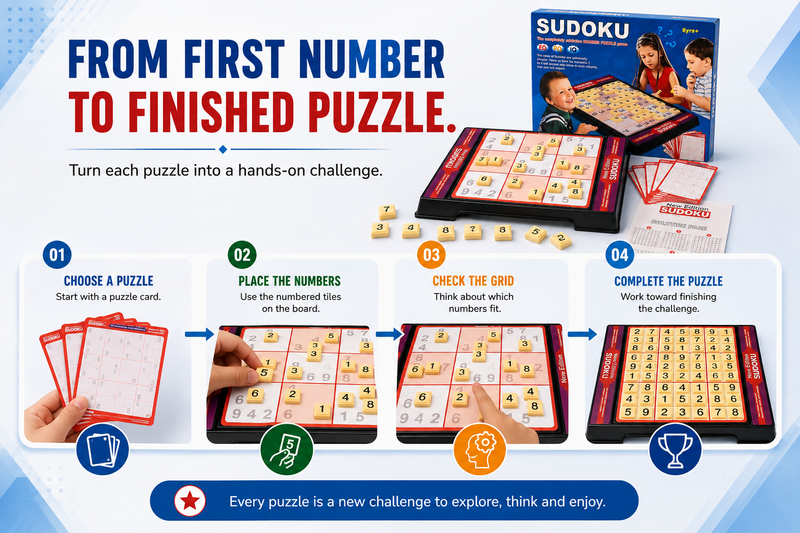 SUDOKU BOARD GAME FOR KIDS 6+ – Hands-On Number Puzzle