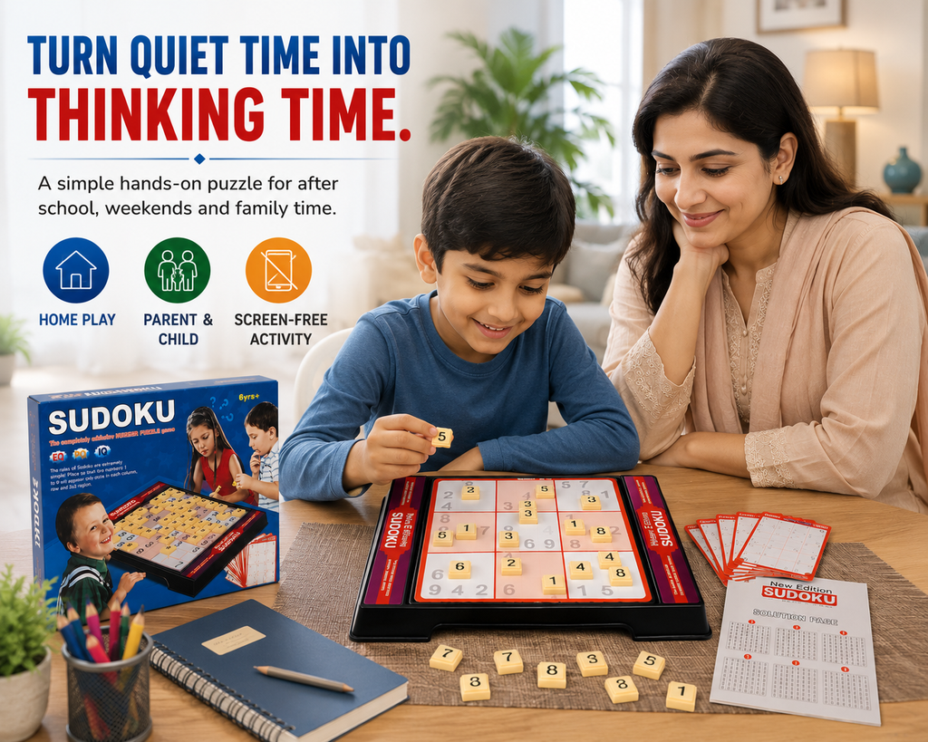 SUDOKU BOARD GAME FOR KIDS 6+ – Hands-On Number Puzzle