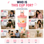 Cute Bear Kids Cup with Lid & Character Topper | Fun Drinking Cup