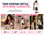 Cute Sleeping Bear Water Bottle for Kids – Fun Design with Carry Cord
