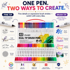 dual tip brush marker 48 colour