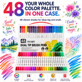 dual tip brush marker 48 colour