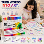 dual tip brush marker 48 colour